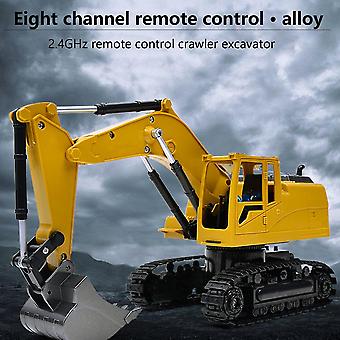NOKA Camion jouet chargeur sur roues télécommandé pour enfants, échelle 1:18, bulldozer RC 9 canaux avec 2 batteries et lumières, véhicule de construction d'ingénierie pour bac à sable extérieur