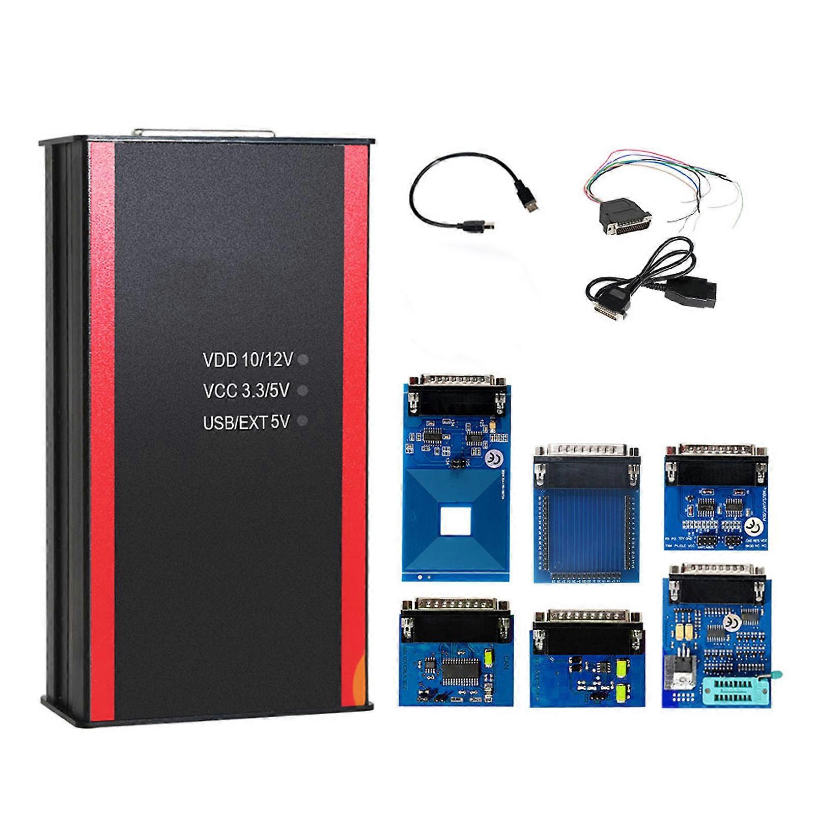 IMMO Mileage Reset Tool ECU Key Programmer Odometer Correction SRS Diagnostic Tool with Adapters for Car E2U211