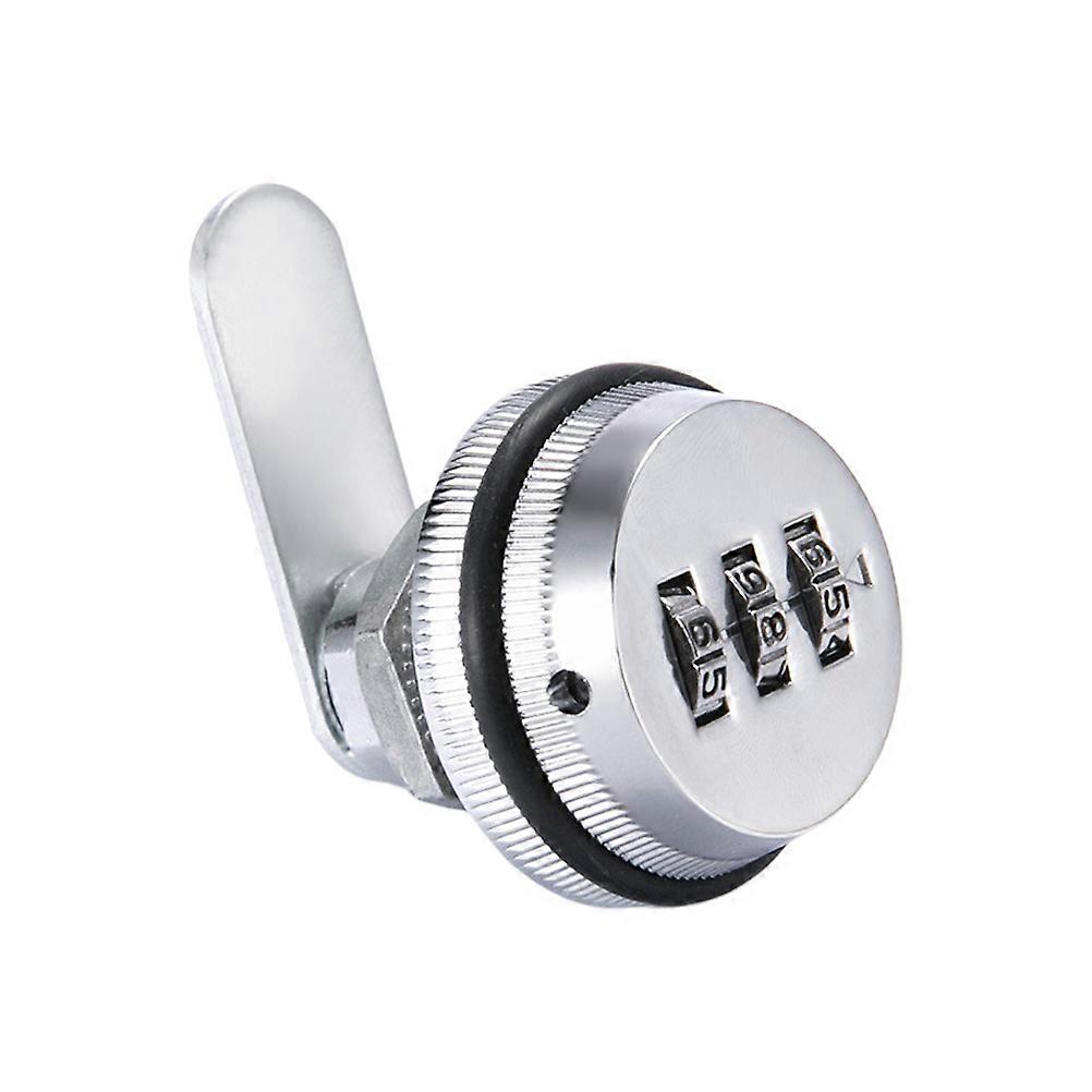 Security Cylinder Combination Cam Lock 3-Dial Code Camlock for Arcade Cupboard Drawer Mailbox White