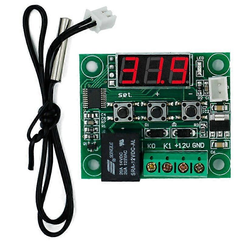 10pcs W1209 LED Digital Thermostat Temperature Control Thermometer Thermo Controller Switch Module Waterproof NTC Sensor DC 12V