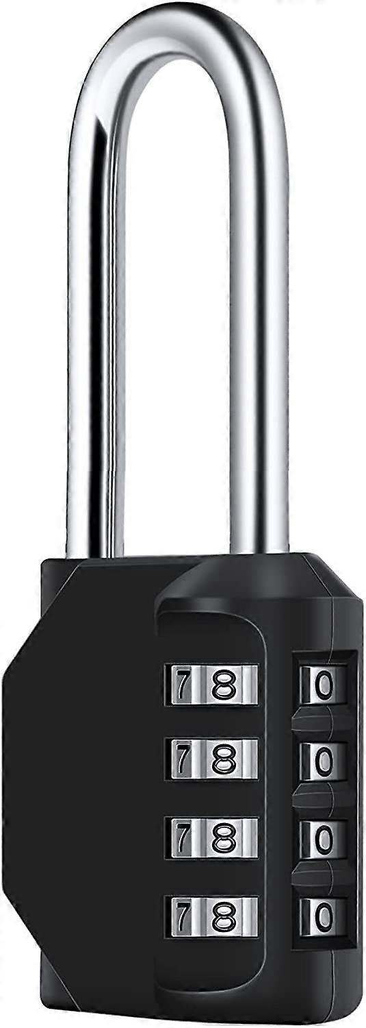 Candado combinado de 6,7 cm de largo, cerradura de combinación impermeable de 4 dígitos, metal resistente a la intemperie y galvanizado