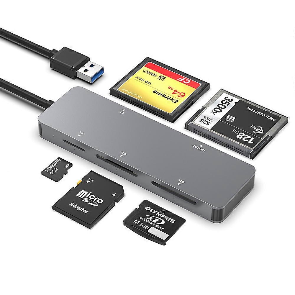 New all-in-one card reader CF/SD/XD/CFAST/TF card reader