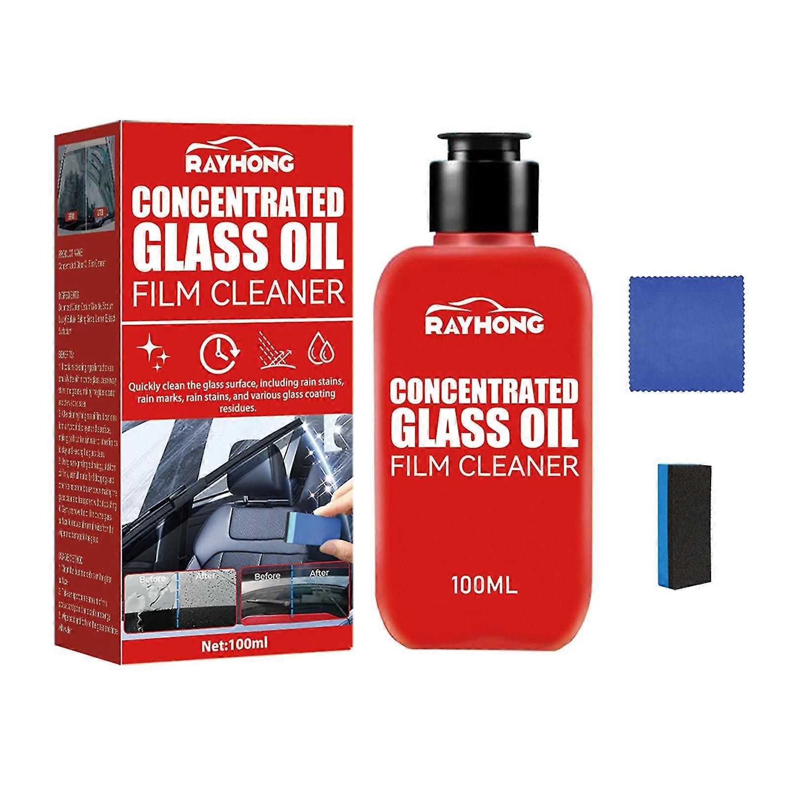 100ml de nettoyant pour vitres de voiture avec éponge de serviette facile à utiliser des agents de nettoyage de verre pour véhicule automobile de voiture