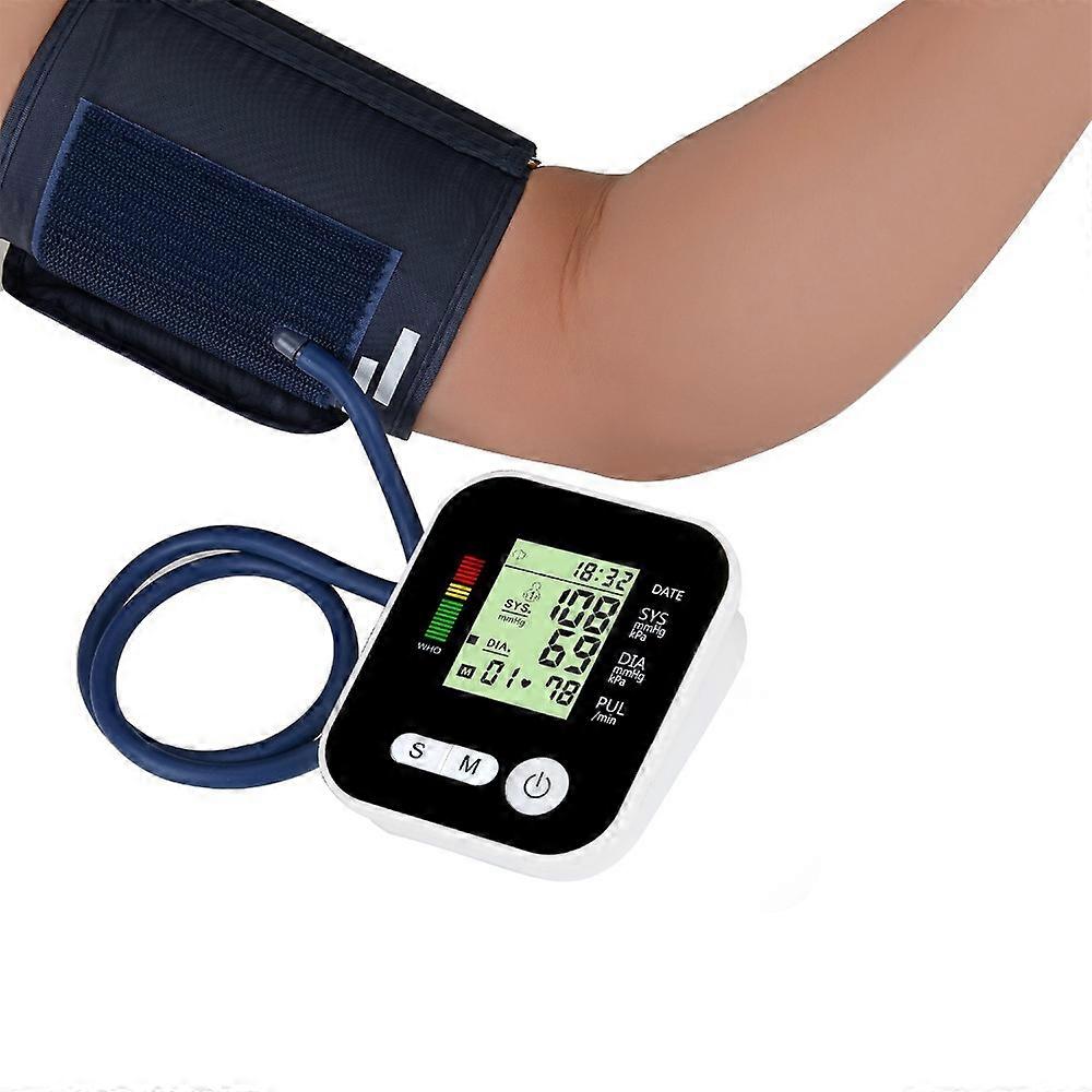 BlackBlood Pressure Monitor For Upper Arm, Machine Digital Automatic Heart Rate Monitor, Machine Cuff Kit With Large Display,Irregular Heartbeat & Hyp