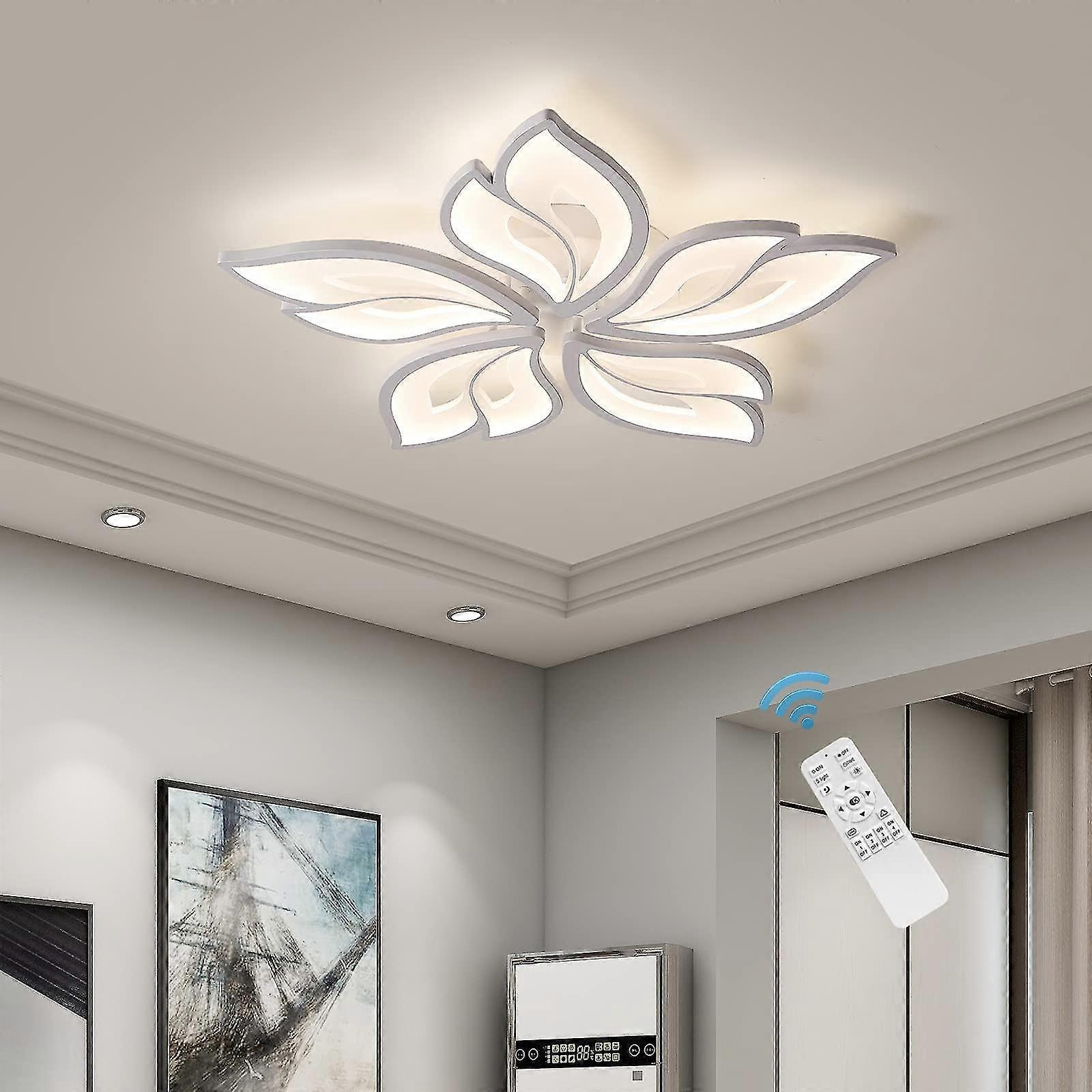 Modern Ceiling Light, Led Ceiling Light, Dimmable Flush Mount Ceiling Lights, Acrylic Ceiling Light With Remote Control For Living Room Dining Room Be