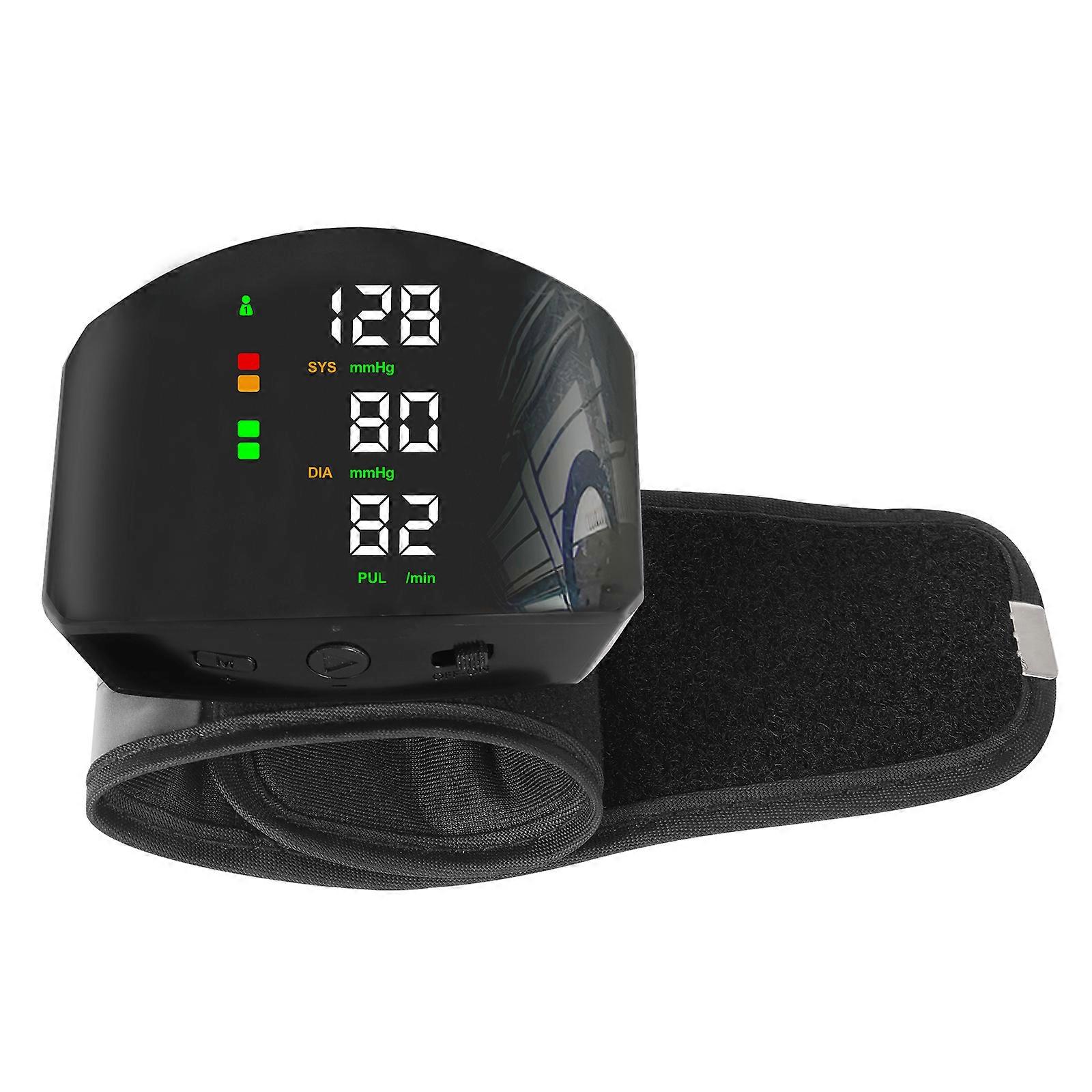 Blood Pressure Monitor Wrist Measurement Two-person Memory Records Voice Broadcast for Elderly