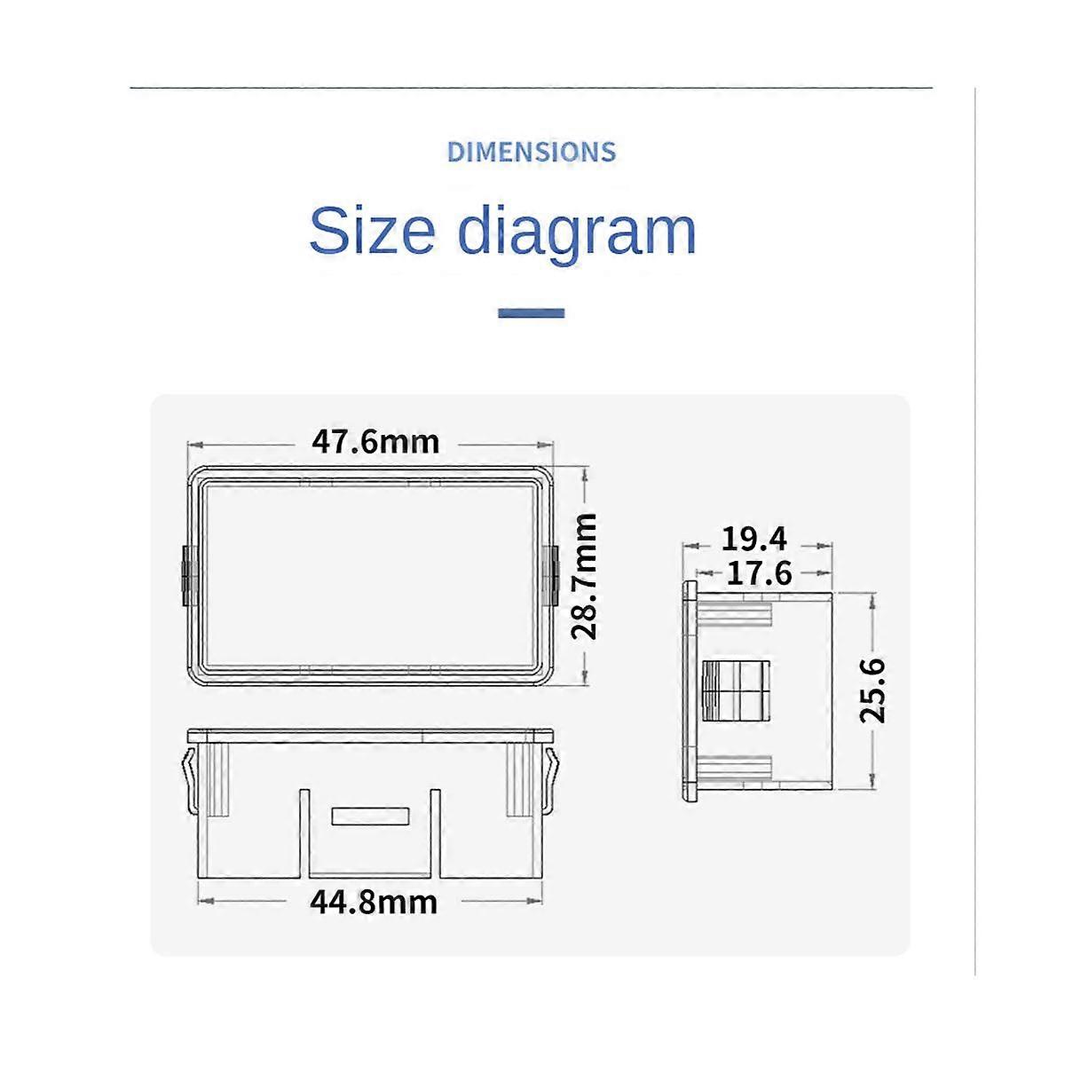 Battery Charge Level Indicator Lithium Battery Capacity Meter Test Display LED Tester Voltmeter, Du