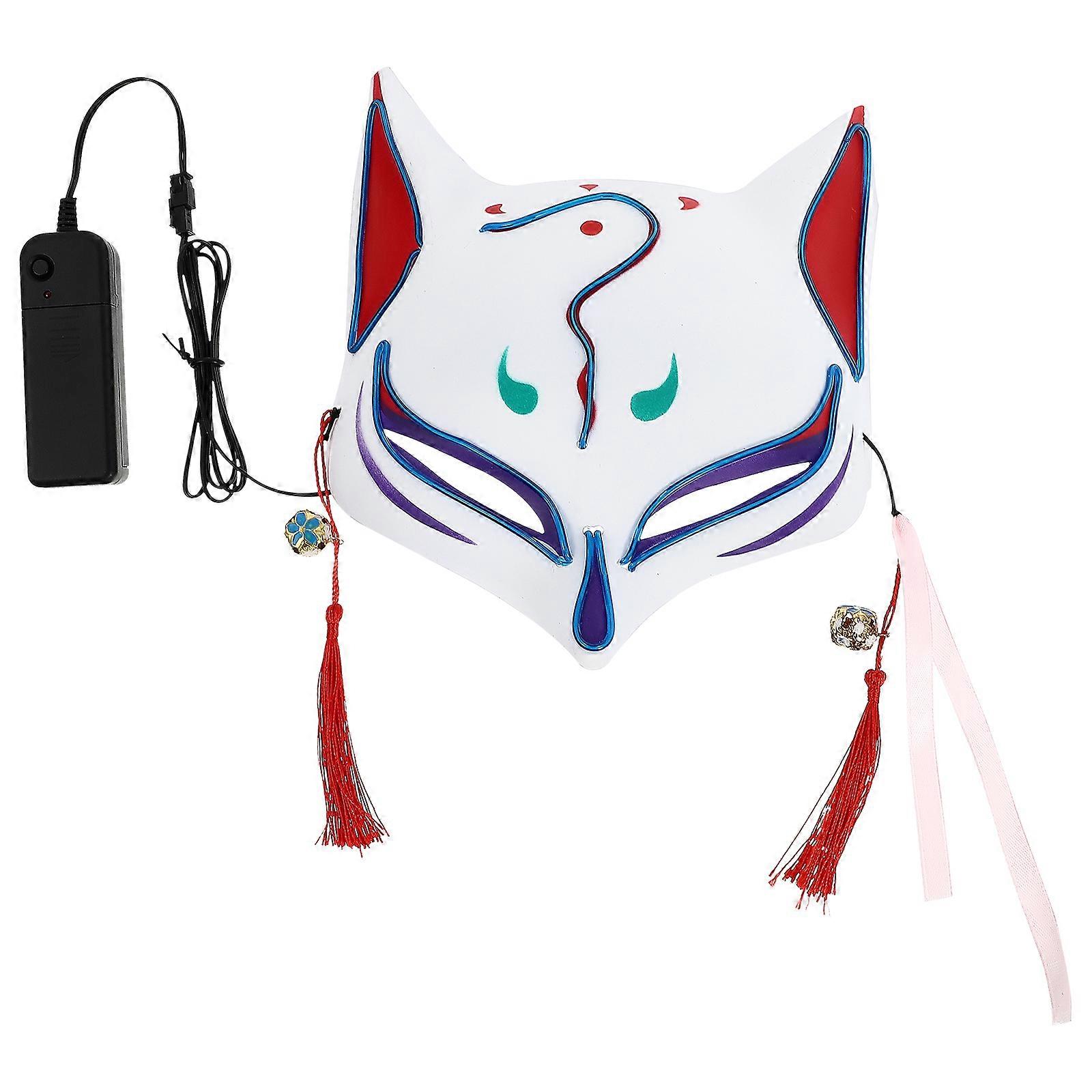 1PC Halloween Party Glowing Mask Party Bar Luminous Mask Stage Mask Prop Blue