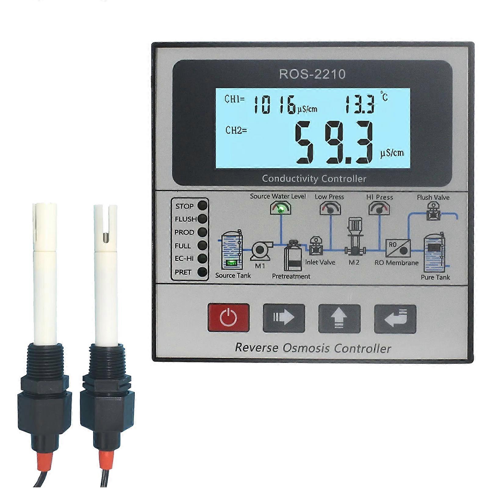 "220V ROS-2210 Dual TDS LCD RO System Controller - Advanced Water Treatment"