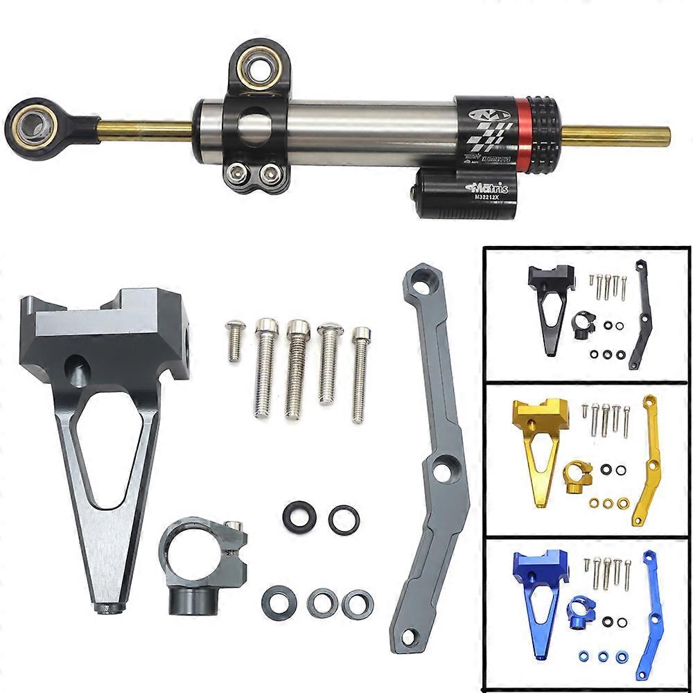 MT09 MT-09 Full Set of Steering Damper Mounting Bracket Kit for YAMAHA MT-09 MT 09 2014 2015 2016 2017