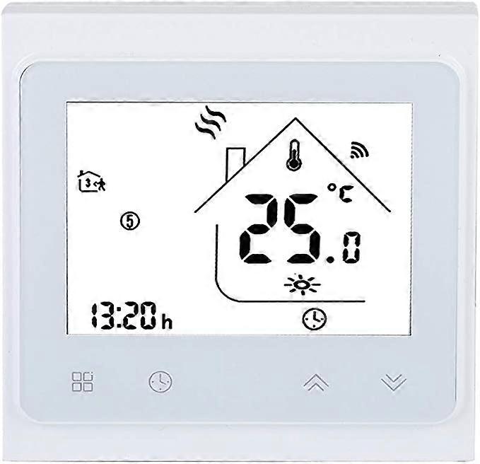 WiFi Smart Thermostat,LCD Touch Screen Electric Heating Temperature Controller for Home and Office,Remote Online Control by Smartphone