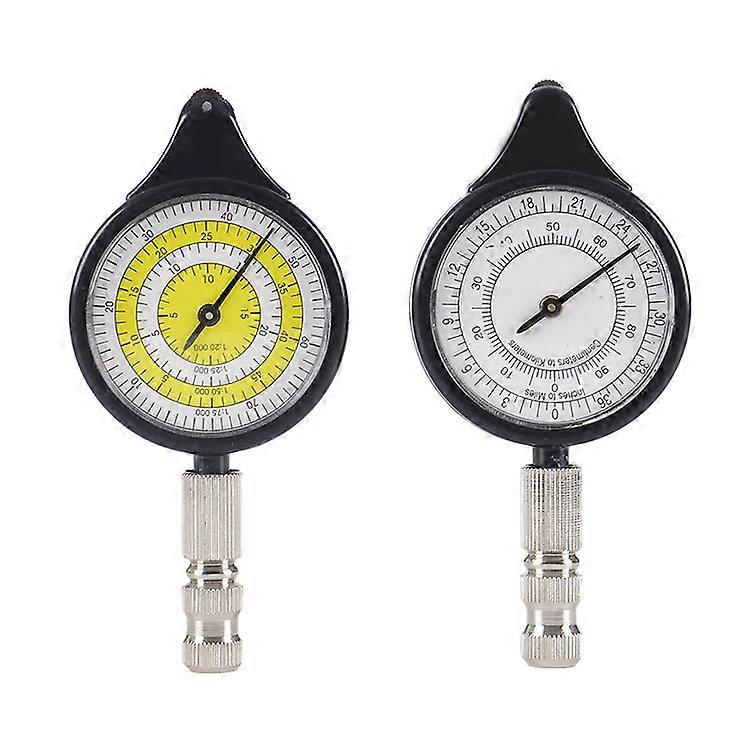 2 Pcs Card Rangefinder Odometer Multifunction Compass Curvimeter Device, Opisometer, Curvimeter