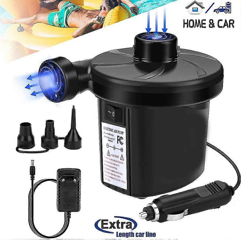 Electric Air Pump For Inflatable Mattress, 2 In 1 Inflatable & Deflate Electric Pump With 3 Different Air Nozzles For Inflatable Mattress, Waterbed, C