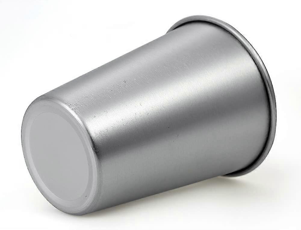 Set Of 5 Stackable Stainless Steel Cups 350 Ml