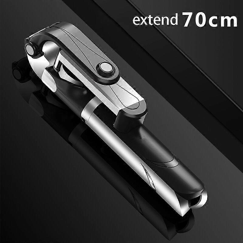 Selfie stick with Bluetooth wireless remote control, can extend 70 cm in black