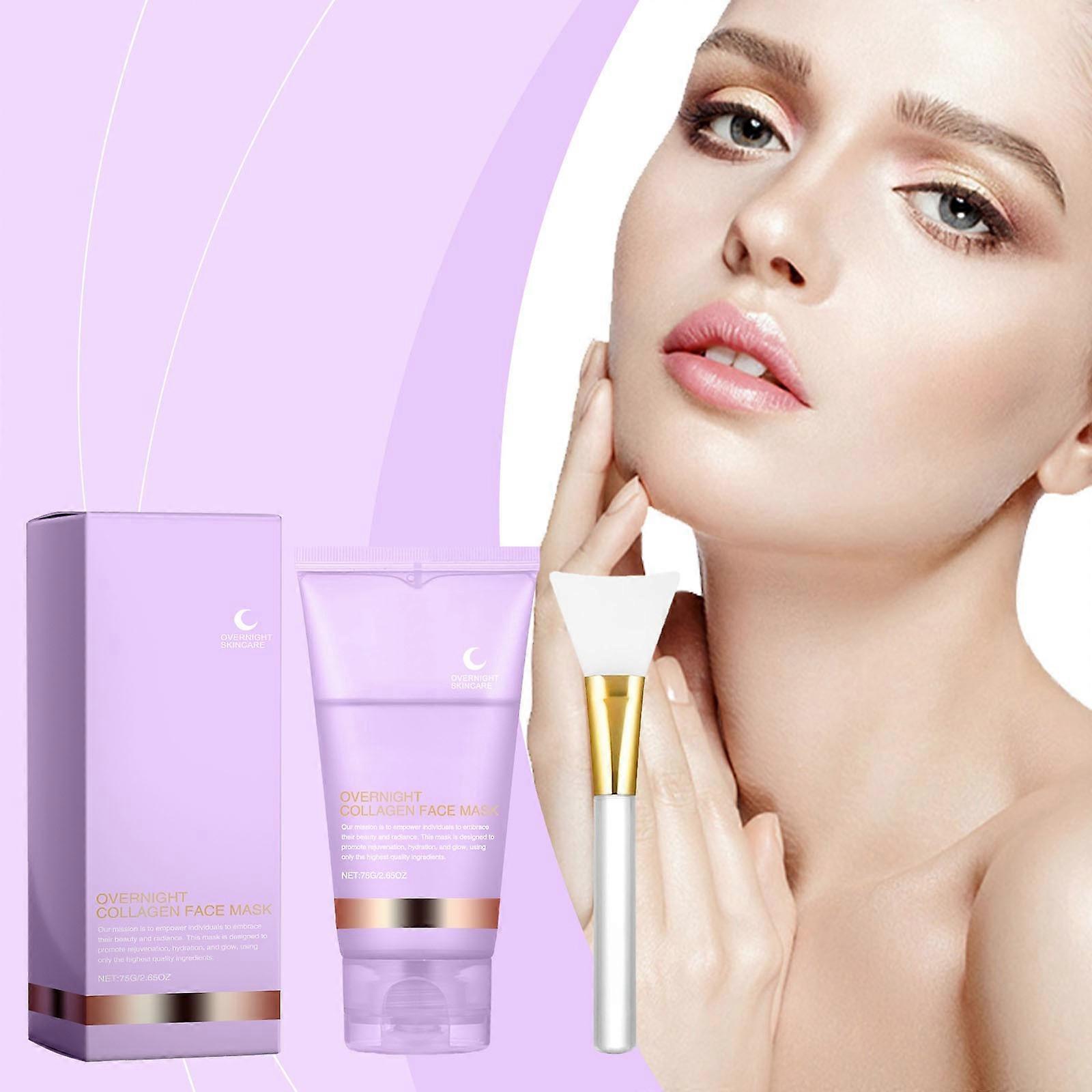 Collagens Tear Pull Mask With Brush Compact Moisturizing Moisturizing Sleep Mask 75ml