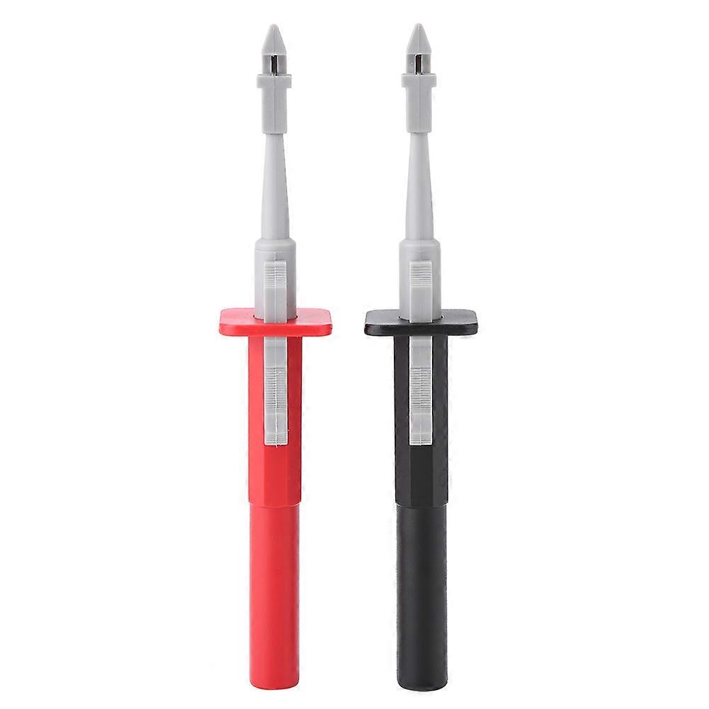 P5006 2Pcs Black Red Banana Plug Socket Test Leads Safety Test Clip Piercing Probes