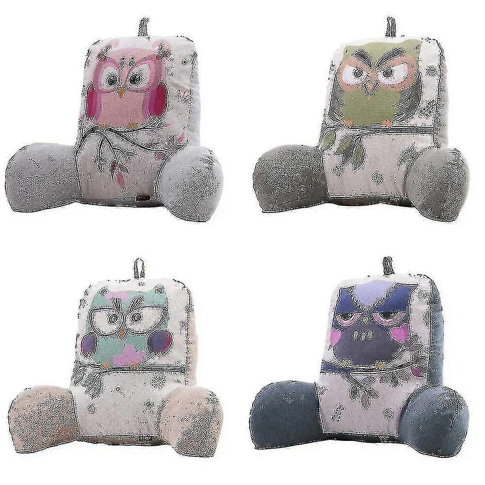 超大型フクロウパターン読書枕ラウンジャーバックレストピローシートクッション