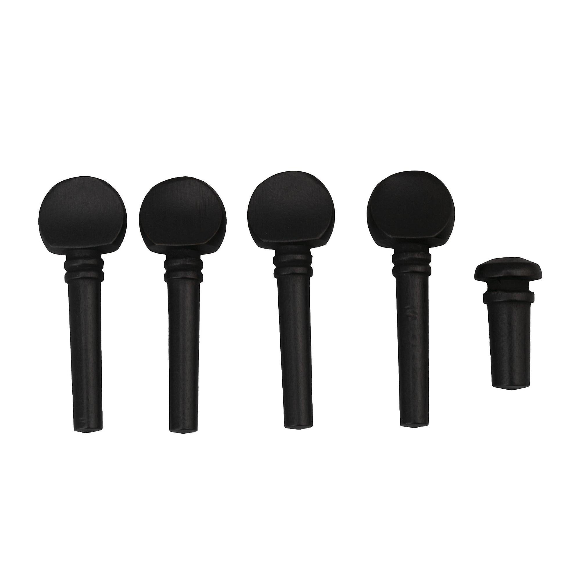 Orchestral String Instrument Fittings Parts Ebony 1/16 Violin Tuning Pegs With End Pin Black