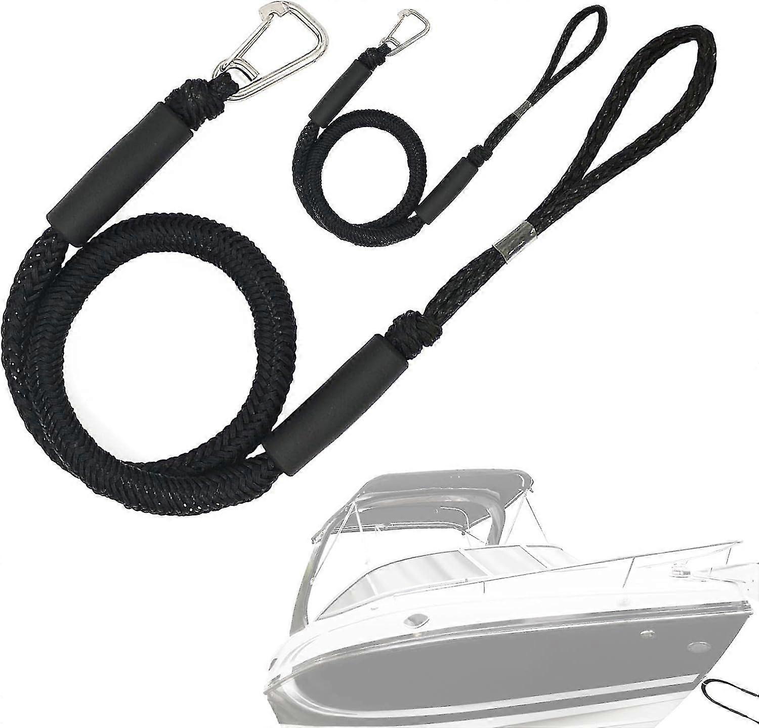 Hi-Performance Marine Boats Cord, διπλό πλεγμένο σχοινί πρόσδεσης με γάντζο, ιδανικό για πλοία, αποβάθρες, μηχανοκίνητα σκάφη, αξεσουάρ καγιάκ