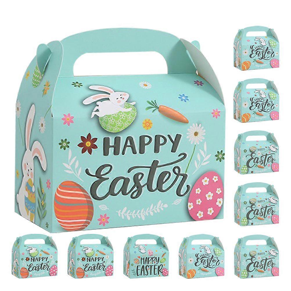 12Pcs Easter Boxes Handheld Paper Gift Boxes Candy Boxes Cookies Cases Small Gift Wraps Boxes