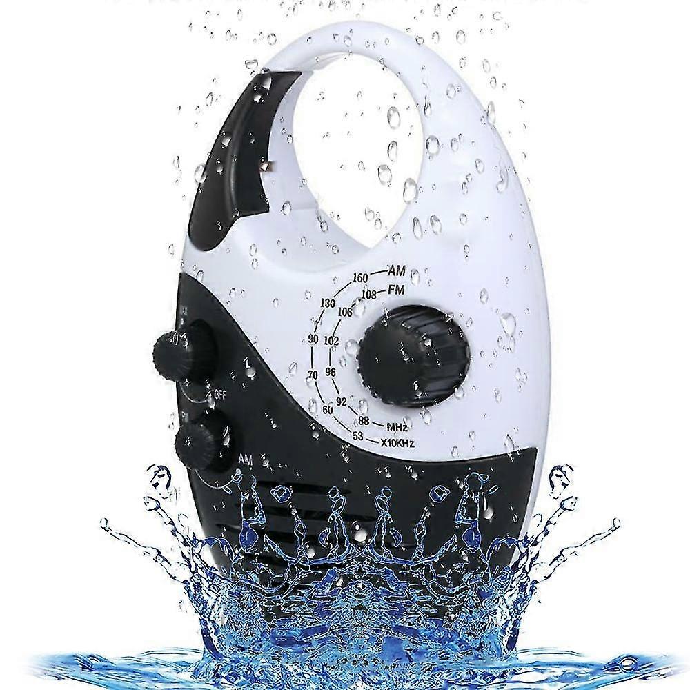 Waterproof Shower Radio, Adjustable Volume Shower Am Fm Button Speaker