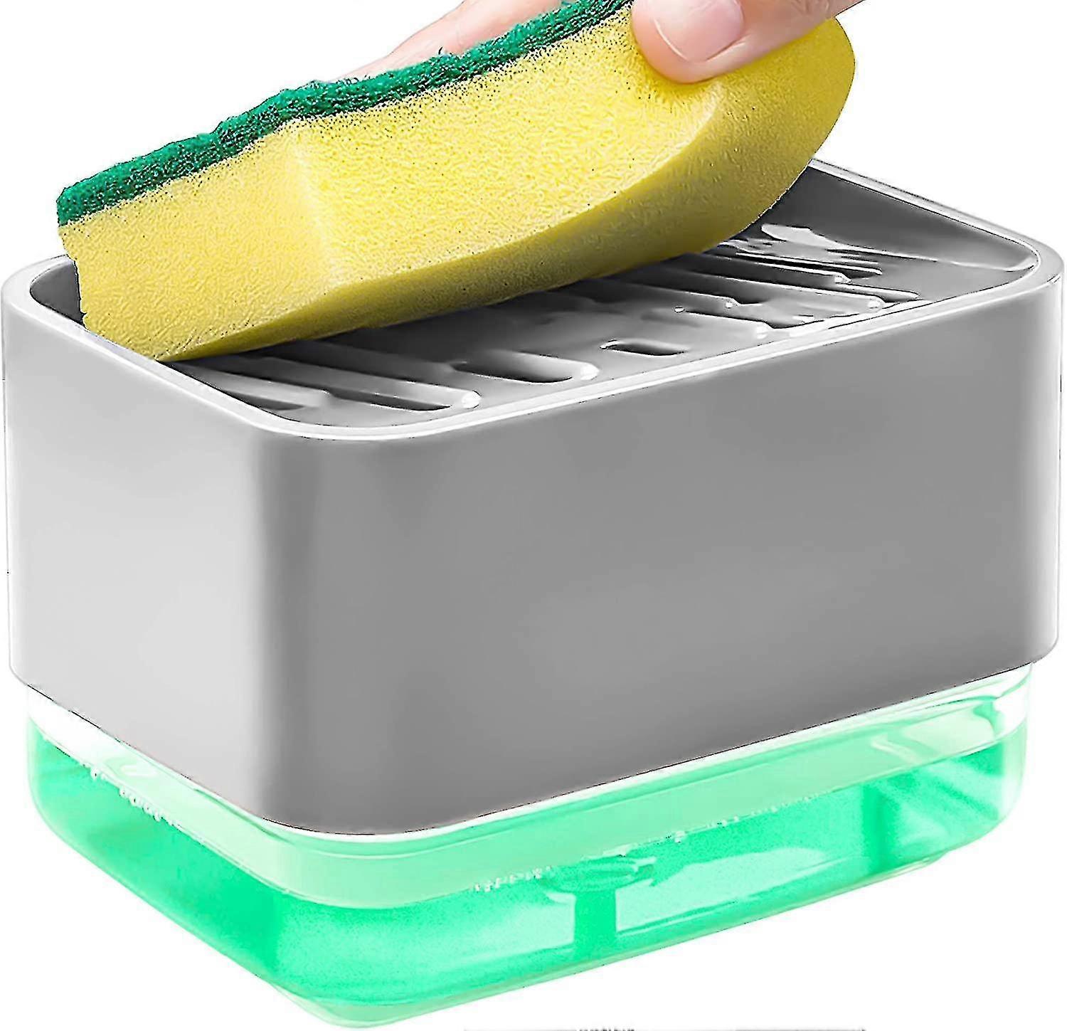 Soap Dispenser Pump, 2 In 1 Soap Dispenser And Sponge Holder Refillable Soa