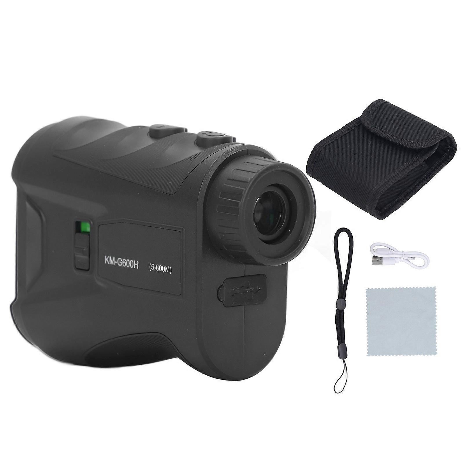 600m Range Finder with Slope Switch High Accuracy Portable Rechargeable Laser Distance Single Barrel Range Finder for Professional Golfers