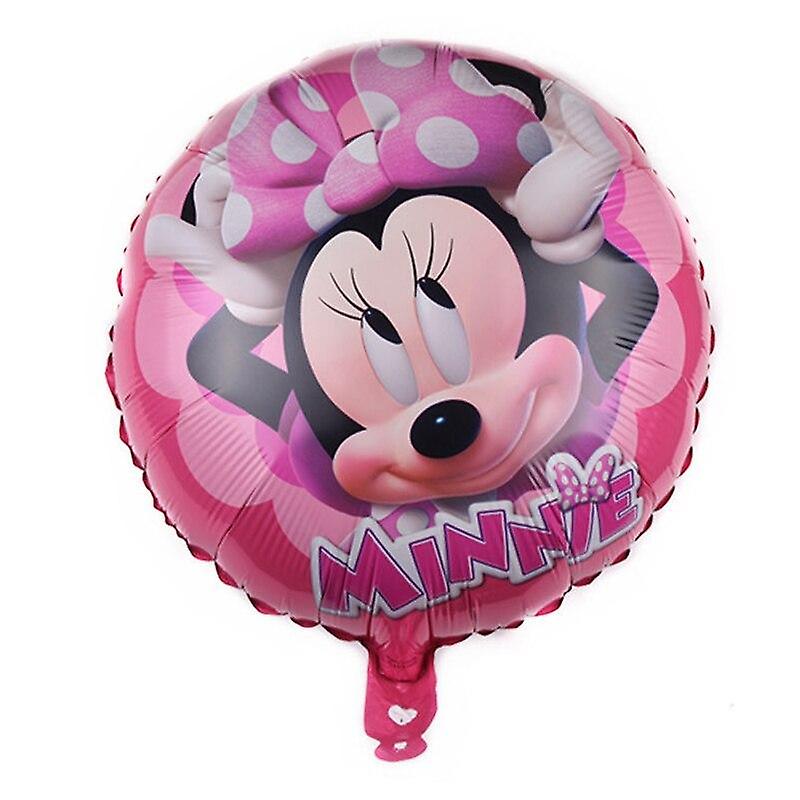 Minnie Mouse Disposable Tableware Set Kids Birthday Party Supplies Paper Plate Cup Napkin Flag Girl Pink Wedding Cake Decoration