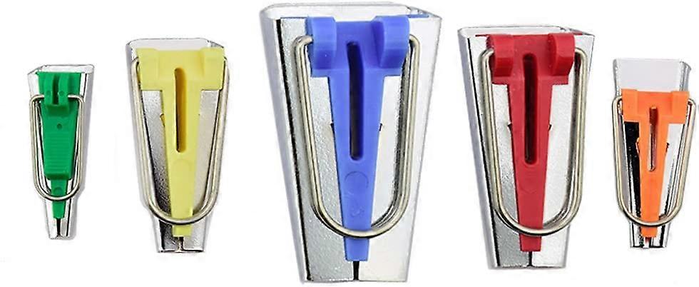 - Bias Tape Maker Set 6MM/9MM/12MM/18MM/25MM 50MM 5 Sizes DIY Quilting Binding Hem Making Tools Kit (5 Size Set)