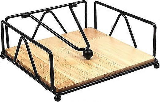 buono 2pcs carta tovagliolo titolare quadrato in metallo tovagliolo portatovagliolo