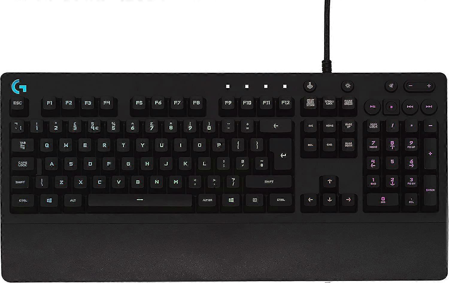 Logitech G213 Prodigy Gaming Keyboard, LIGHTSYNC RGB Backlit Buttons, Splash-proof, Customizable Buttons(Black)