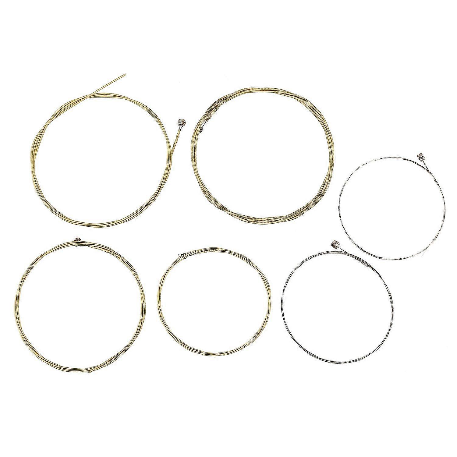 A Set Of 6 Strings For Acoustic Guitar.