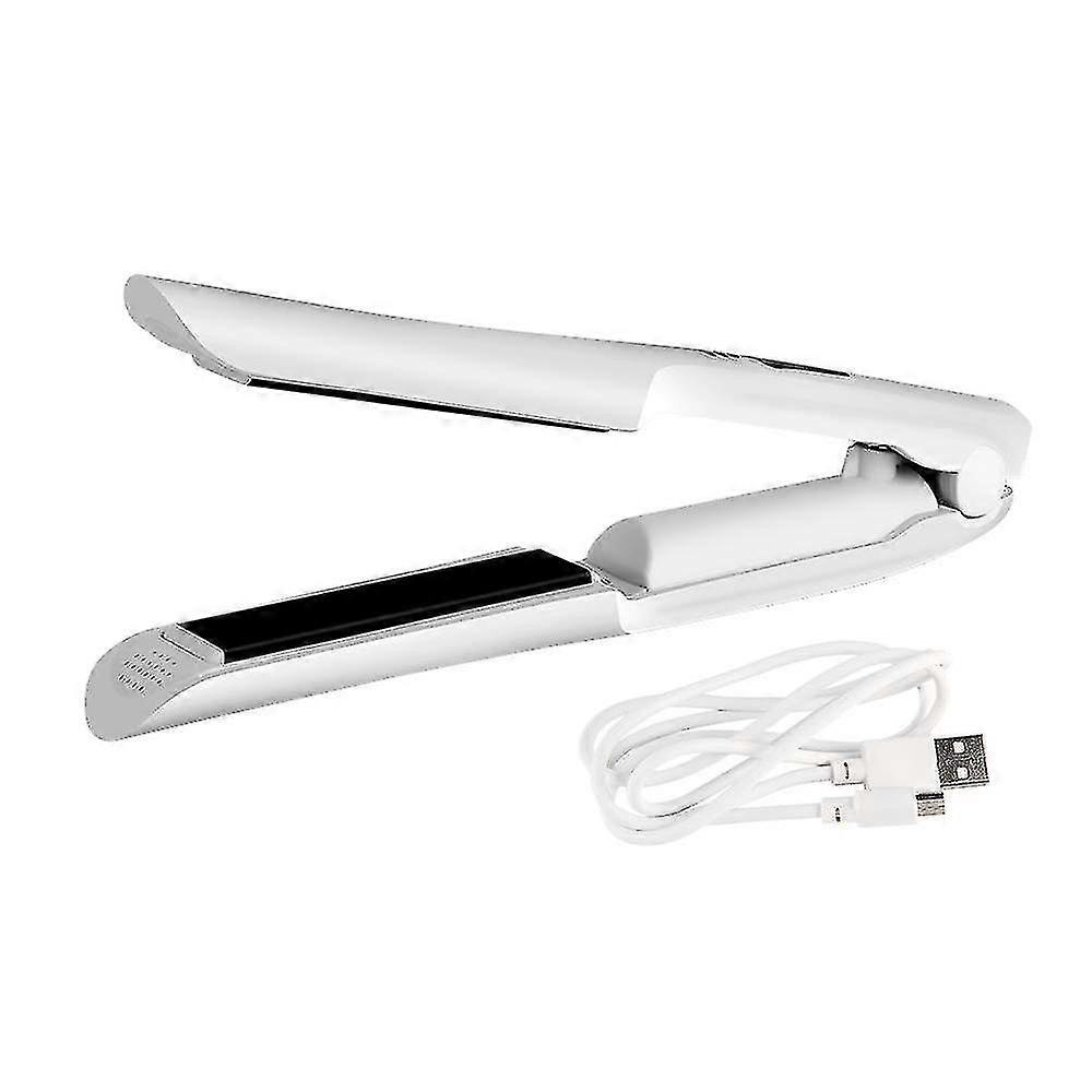 Mini Cordless Hair Straightener - Usb Rechargeable With Adjustable Temperature