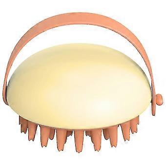 Brosse de lavage de tête Cuir chevelu Peigne de massage Elastic Airbag Bain Douche Scrubbing2pcs-jaune