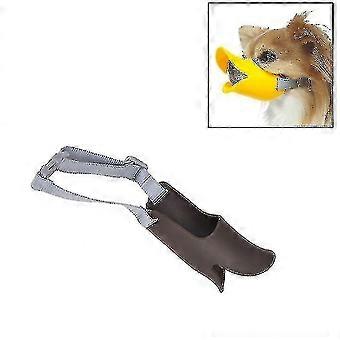 Cute Duck Mouth Shape Silicone Muzzle For Pet Dog, Size: S(coffee)