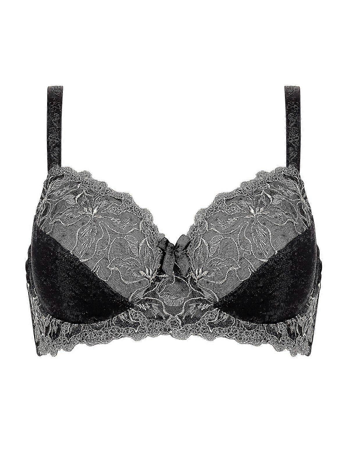 6584-5-002 Schwarzer Damen-BH mit Bügeln und Bügeln mit Bügeln und Körbchen