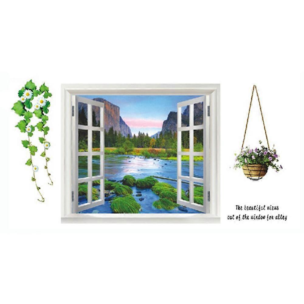 Scenery Window Removeable Wallpaper Wall Sticker