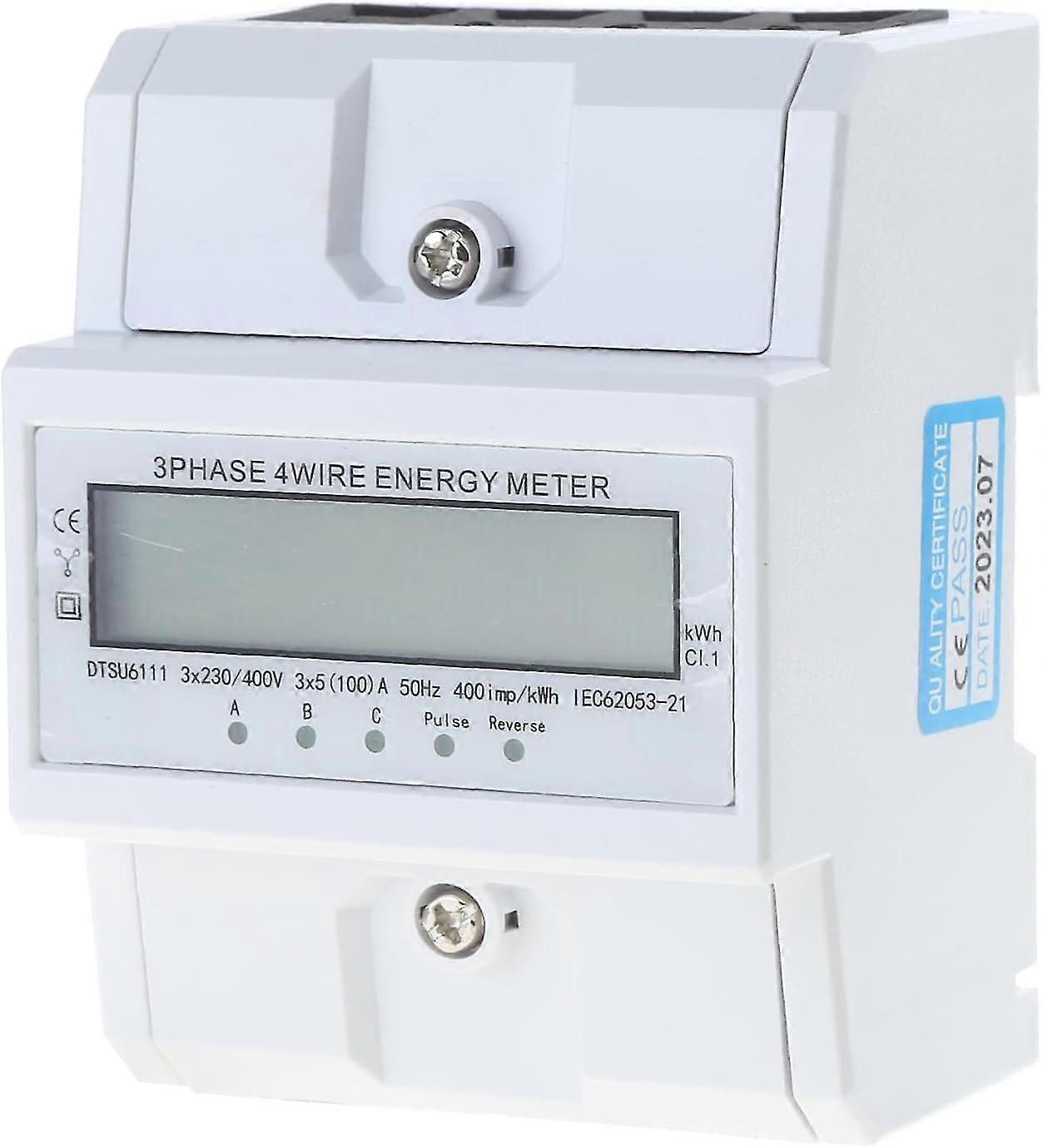 3x 220V380V 5100A Electricity Meter DIN Rail for Power Measurement System