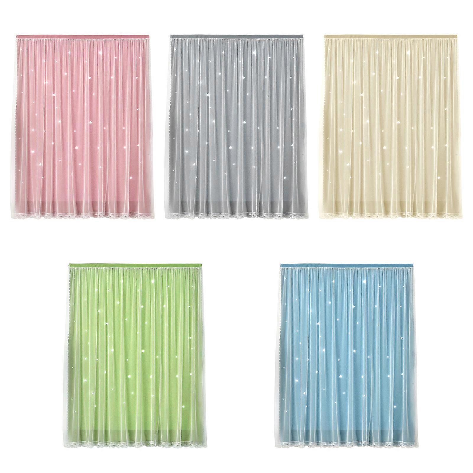 Living Room Backdrop Curtains Shading Drape Punch Free Self-Adhesive High Quality Anti UV Window Drapes