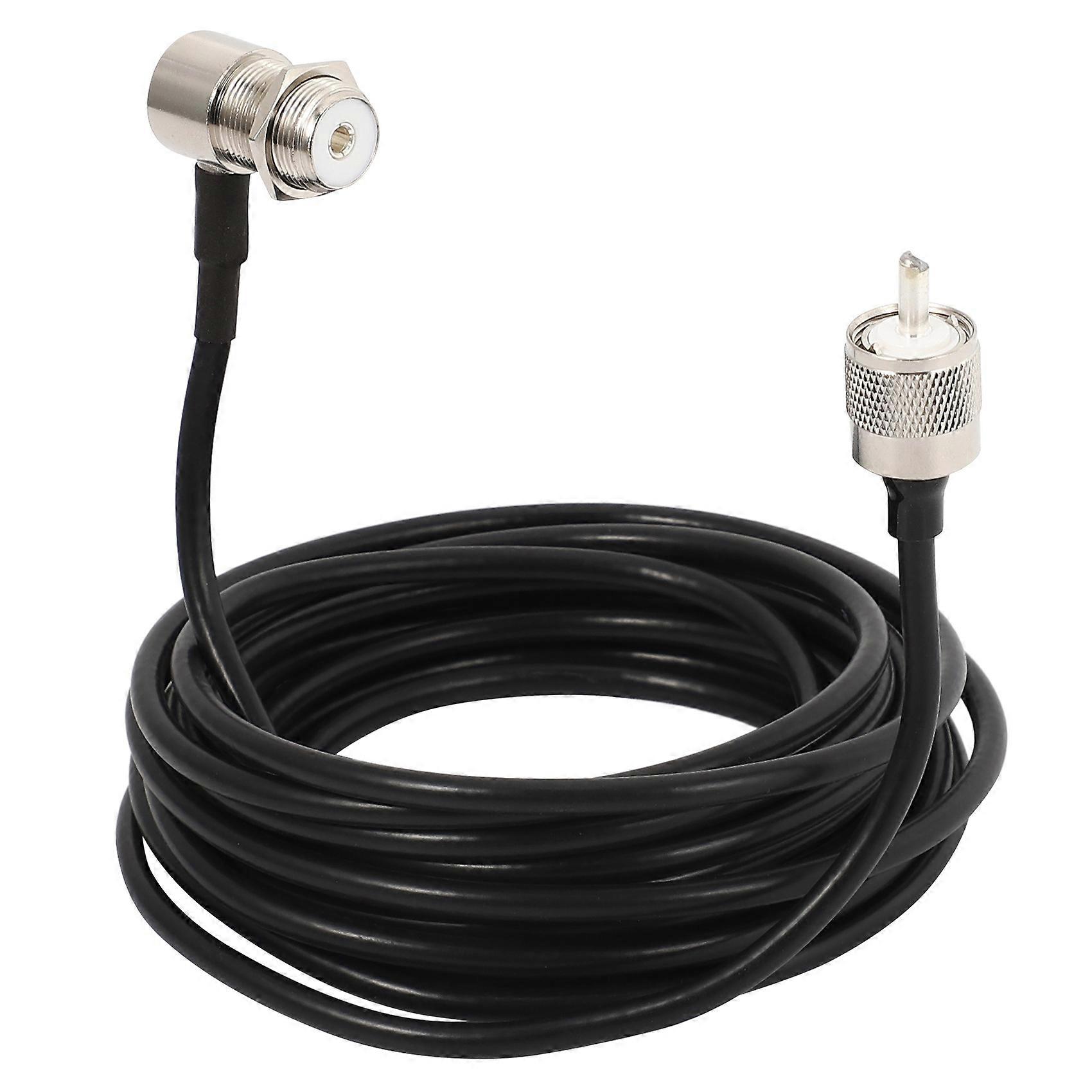كابل توصيل RG58 PL259 UHF إلى SO239 بطول 16 قدمًا لتركيب هوائي راديو السيارة المحمول
