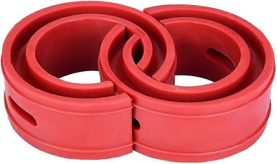 Damper Spring Buffer 2Pc Universal Car Red Bumper Cushion Car Shock Absorber Bumper Type Spring(D)