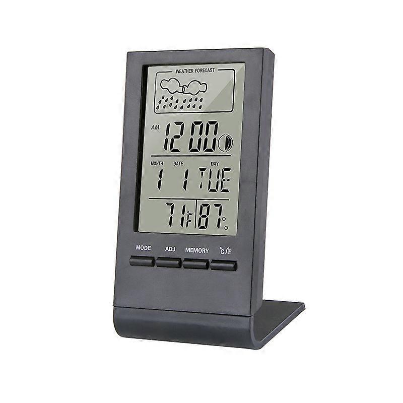 Digital Indoor Hygrometer Thermometer Accurate Temperature Digital Humidity Meter With Date/Time Display Alarm Clock In Bedroom