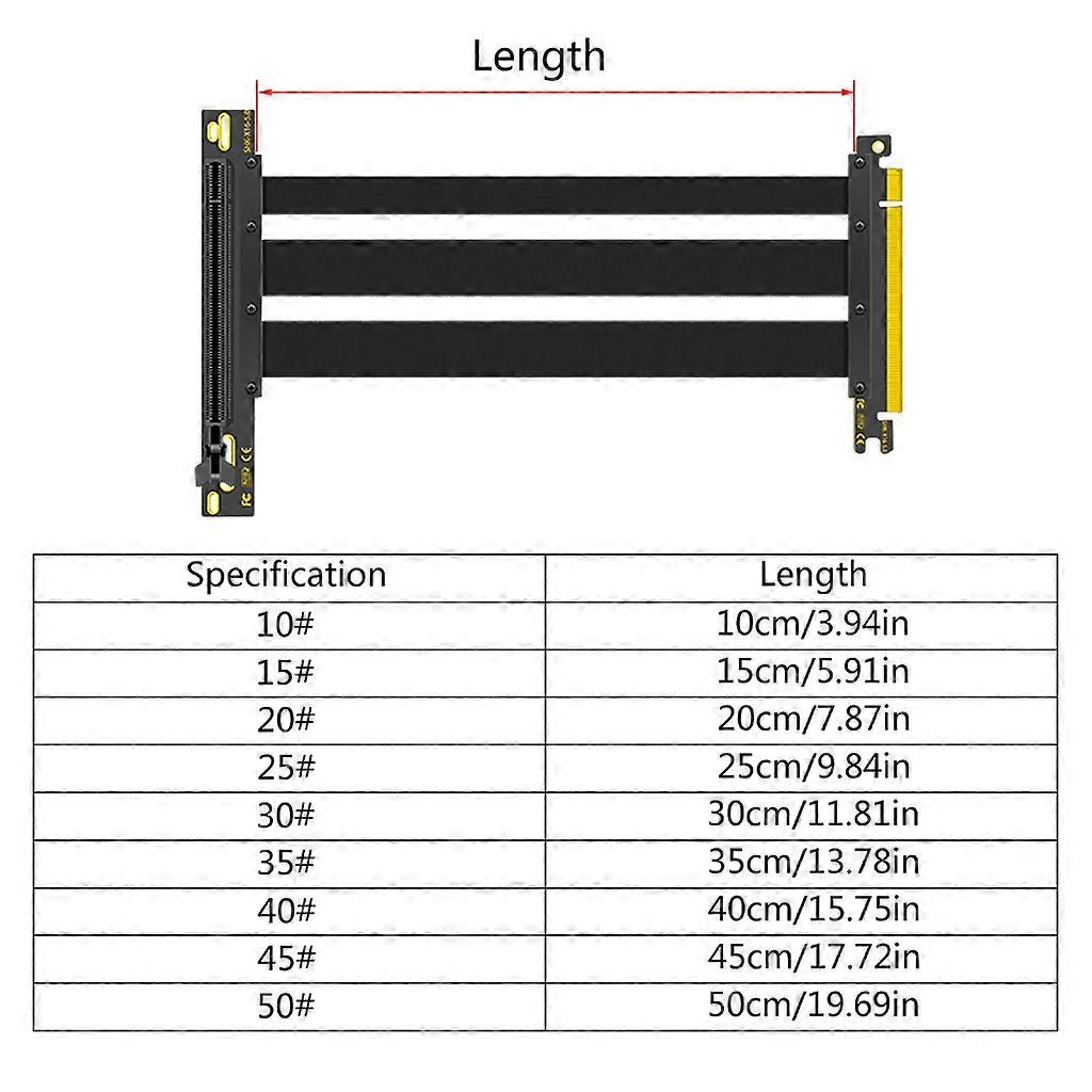 Full Speed PCIE 5.0 X16 Riser Cable Graphics Card Extension for GPU ...