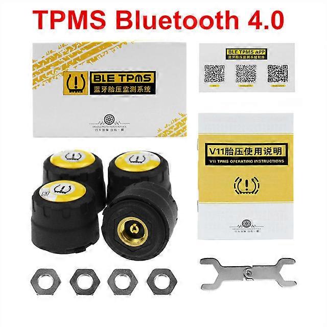 Neuestes TPMS Bluetooth 4.0 Universelles externes Reifendrucküberwachungssystem Reifendrucksensor Einfache Installation für Android / IOS