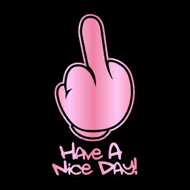 Car Styling HAVe A Nice DAY ! Middle Finger Car Stickers and Decals Creative Funny Carbon Fiber 3D Stickers On Car Auto Stickers