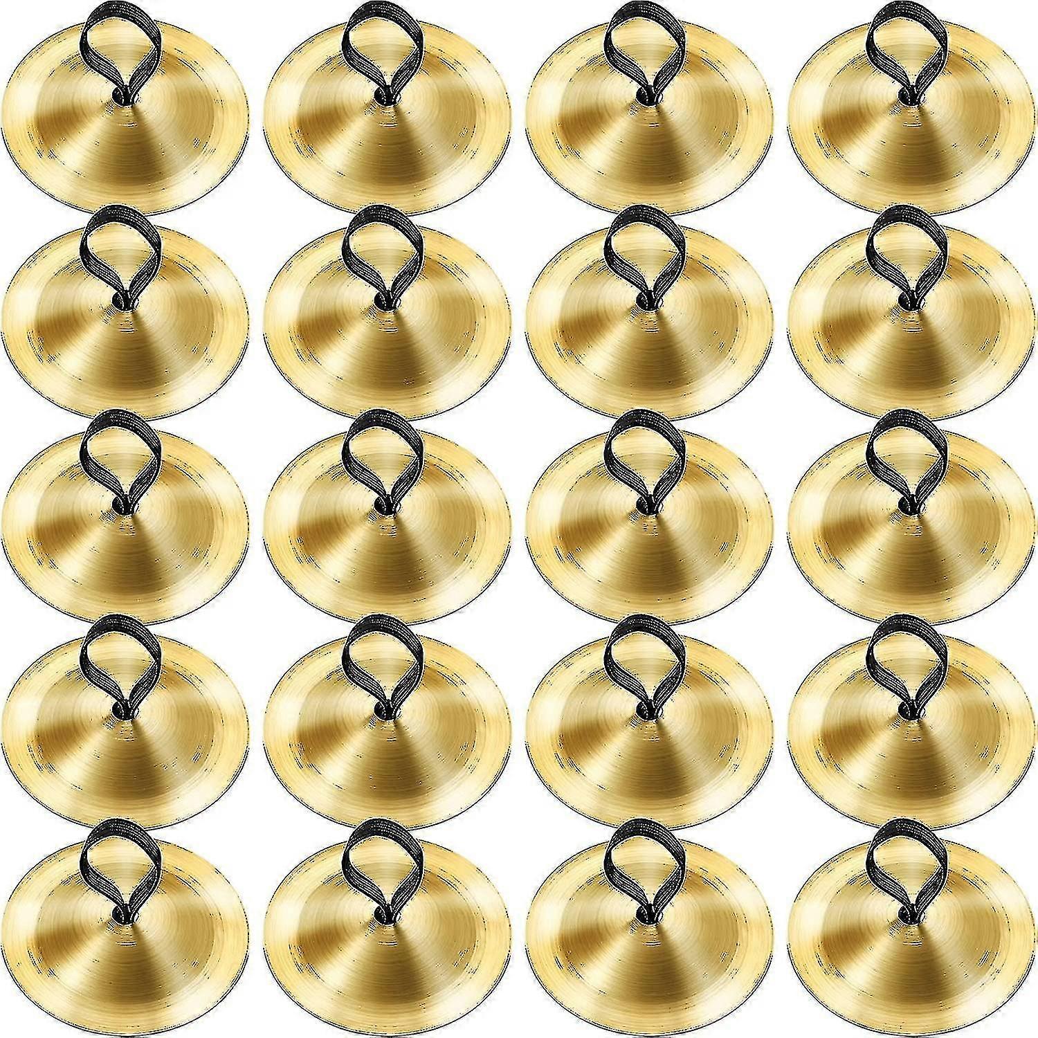 20 قطعة اصبع الصنج الرقص الشرقي اصبع الرقص اصبع زيلز آلة موسيقية لحزب الراقص (ذهبي) ذهبي