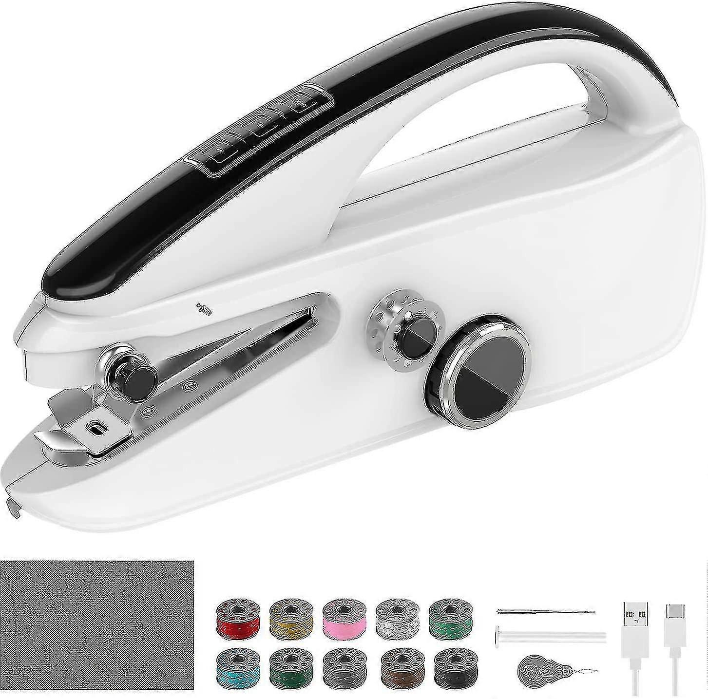 ポータブルミシン、ファブリック、衣類、カーテンのためのミニポータブル電気ミシン