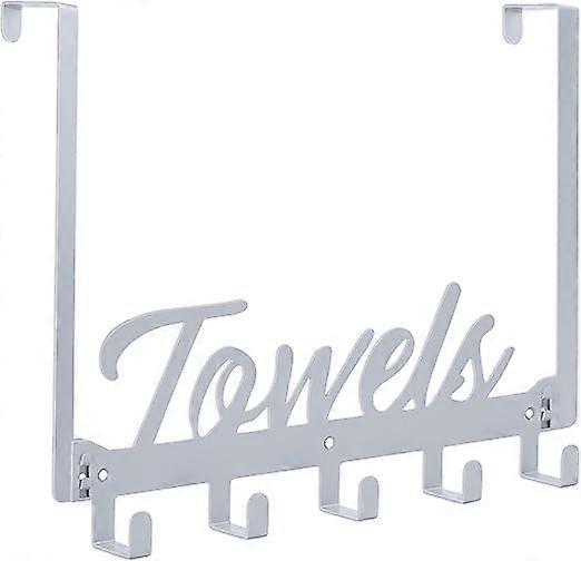Over the Door Hook,Hanger,Heavy Duty,Wall Mounted Towel Rack/Hook with 6 Hooks for Bedroom,Bathroom,Kitchen,Bag,Hat