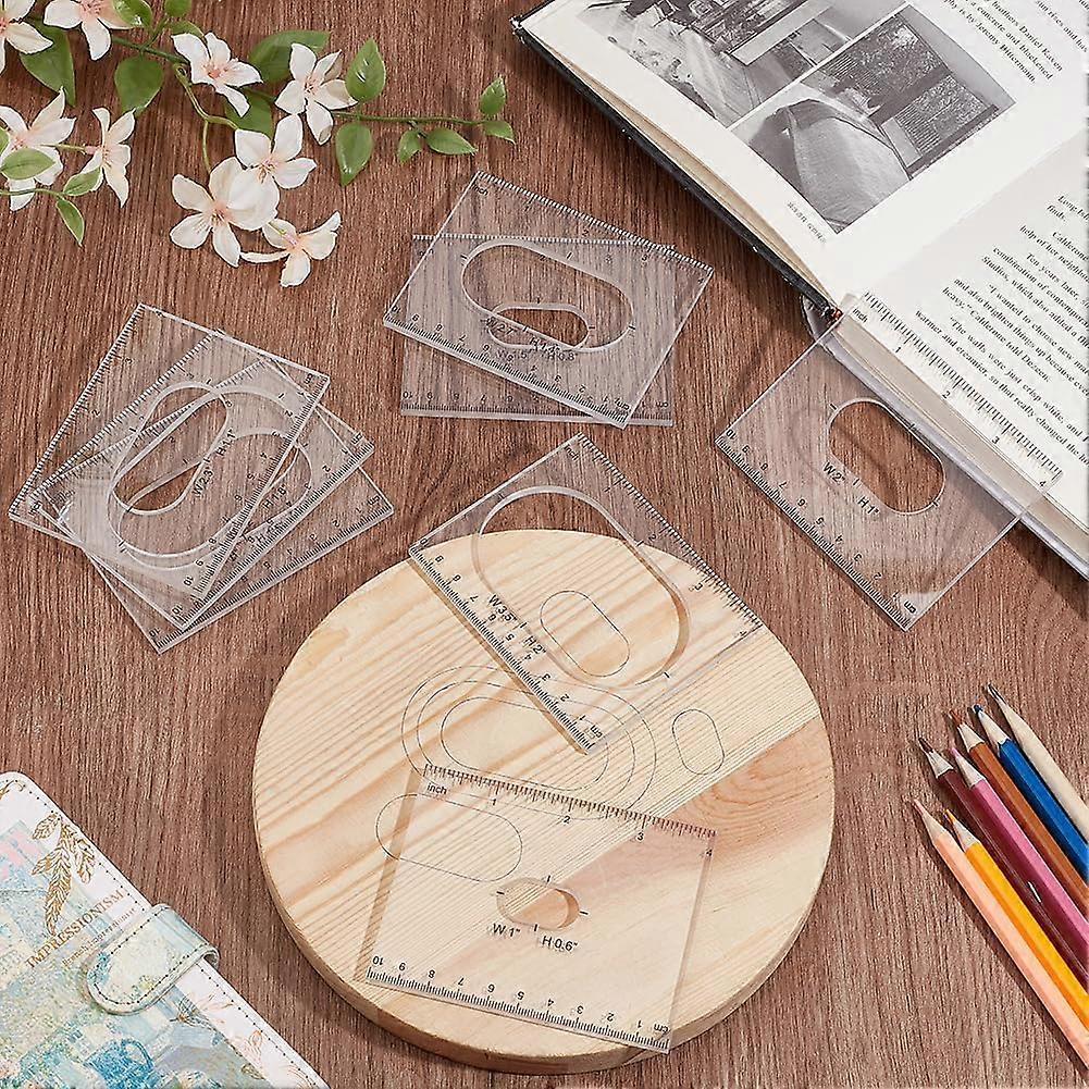 DIY Pack of 8 Oval Inlay Template Set 4 Inch Router Template Acrylic ...